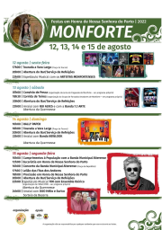 Cartaz Festas de Monforte 2022