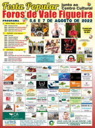 Cartaz Festa Popular Foros de Vale Figueira 2022