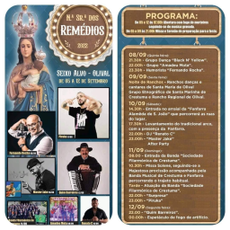 Cartaz Festas em honra de Nossa Senhora dos Remédios 2022