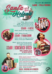 Cartaz Festas em honra de Santa Helena 2022