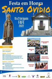 Cartaz Festas em honra de Santo Ovídio 2022