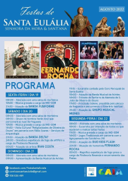 Cartaz Festas em honra de Santa Eulália 2022