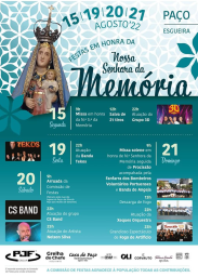 Cartaz Festas em honra de Nossa Senhora da Memória 2022