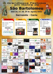 Cartaz Grandiosos Festejos em Honra de São Bartolomeu 2022