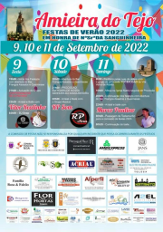 Cartaz Festas de Verão em louvor da Senhora da Sanguinheira 2022