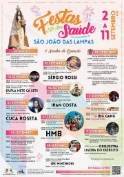 Cartaz FESTAS EM HONRA DE NOSSA SENHORA DA SAÚDE 2022