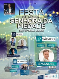 Cartaz Festa da Nossa Senhora da Piedade 2022