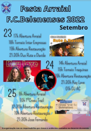 Cartaz Festa Arraial F.C.Belenenses 2022