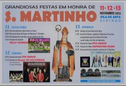 Cartaz Festas São Martinho Vila Anta 2022