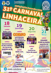 Cartaz 31º Carnaval Linhaceira