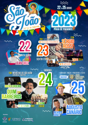 Cartaz Festas de S. João e Nª Srª da Aparecida – Paramos 2023