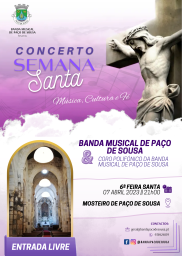 Cartaz Concerto Semana Santa "Música, Cultura e Fé" 2023