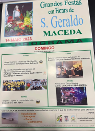 Cartaz Grandes Festas em Honra de S. Geraldo 2023