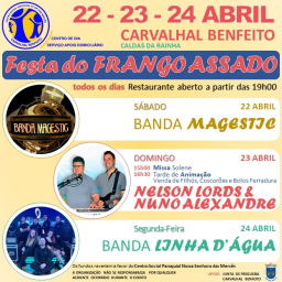 Cartaz Festa do Frango Assado 2023 - Benfeito