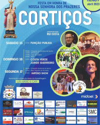 Cartaz Festa de Senhora dos Prazeres 2023 - Cortiços