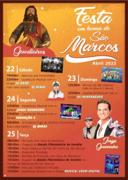 Cartaz Festa de São Marcos 2023 - Guedieiros