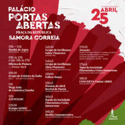 Cartaz Comemorações do 25 de Abril 2023 - Samora Correia