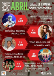 Cartaz Comemorações do 25 de Abril 2023 - Casal de Cambra