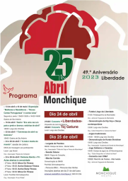 Cartaz Comemorações do 25 de Abril 2023 - Monchique