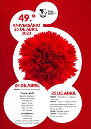 Cartaz Comemorações do 25 de Abril 2023 - Ponte da Barca
