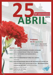 Cartaz Comemorações do 25 de Abril 2023 - Resende