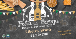 Cartaz Festa da Cerveja Doces e Petiscos 2023 - Ribeira Brava