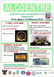 Cartaz XXII Festa das Tasquinhas e do Torricado - Alcoentre 2023