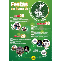 Cartaz Festas em honra de São Jorge 2023 - Barreiros