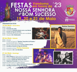 Cartaz Festas em Honra da Nossa Senhora do Bom Sucesso 2023 - Paredes