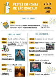 Cartaz Festas em Honra de São Gonçalo 2023 - Lousada