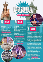 Cartaz Festas em Honra de Nossa Senhora da Encarnação 2023 - Vila Verde