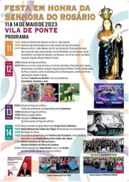 Cartaz Festa em Honra da Senhora do Rosário 2023 - Vila de Ponte