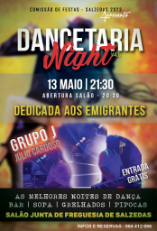 Cartaz Dancetaria Night Especial Emigrantes 2023 - Salzedas