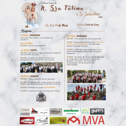 Cartaz Festas em Honra de Nossa Senhora de Fátima e São Sebastião 2023 - Poiares