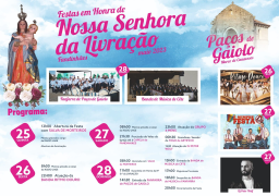 Cartaz Festas em Honra de Nossa Senhora da Livração 2023 - Fandinhães