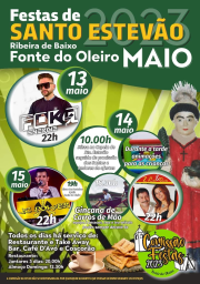 Cartaz Festas de Santo Estevão 2023 - Ribeira de Baixo