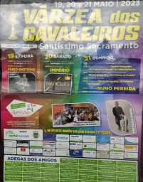 Cartaz Festa em Honra do Santíssimo Sacramento 2023 - Várzea dos Cavaleiros