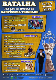 Cartaz Festas em Honra da Santíssima Trindade 2023 - Batalha