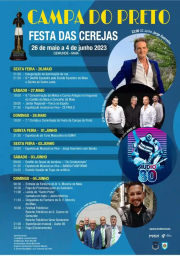 Cartaz Festa das Cerejas 2023 - Campa do Preto