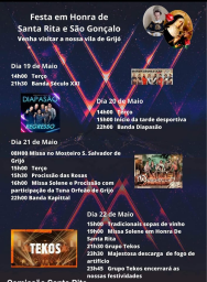 Cartaz Festa em Honra de Santa Rita e São Gonçalo 2023 - Grijó
