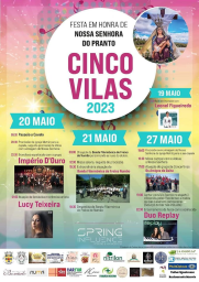 Cartaz Festa em Honra de Nossa Senhora do Pranto 2023 - Cinco Vilas