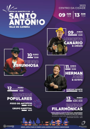 Cartaz Festas do Município e de Santo António 2023 - Vale de Cambra
