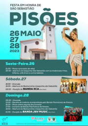 Cartaz Festa em Honra de São Sebastião 2023 - Pisões