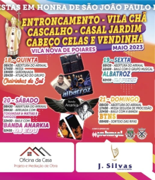 Cartaz Festas Em honra de São João Paulo 2023 - Vila Nova de Poiares