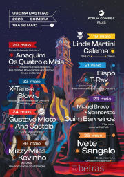 Cartaz Queima das Fitas 2023 - Coimbra
