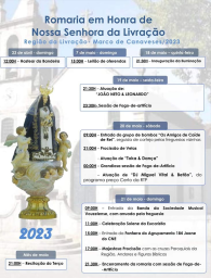 Cartaz Romaria em Honra de Nossa Senhora da Livração 2023 - Marco de Canaveses