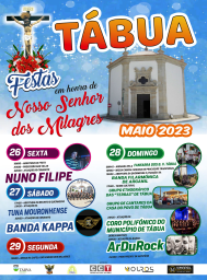Cartaz Festa em Honra de Nosso Senhor dos Milagres 2023 - Tábua