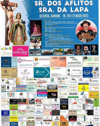 Cartaz Festas da Senhora dos Aflitos e Senhora da Lapa 2023 - Sandim