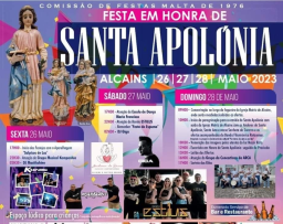 Cartaz Festa em Honra de Santa Apolónia 2023 - Alcains