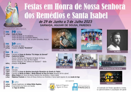 Cartaz Festa em Honra de Nossa Senhora dos Remédios 2023 - Paredes